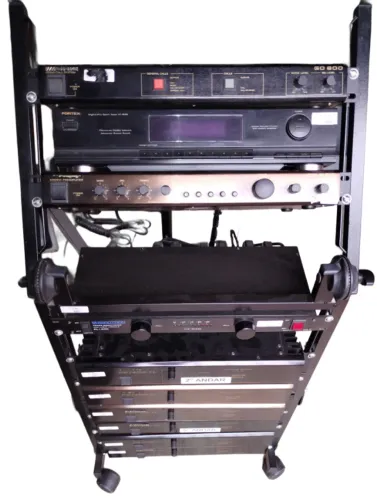 Rack Som Sonorização Profissional UNIC/ZEROTRON/FORTEX - Igreja/Auditório/Escola/Mercado