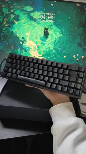 Teclado Mecânico Husky Hailstorm 65% completo + Mousepad XXL - impecável