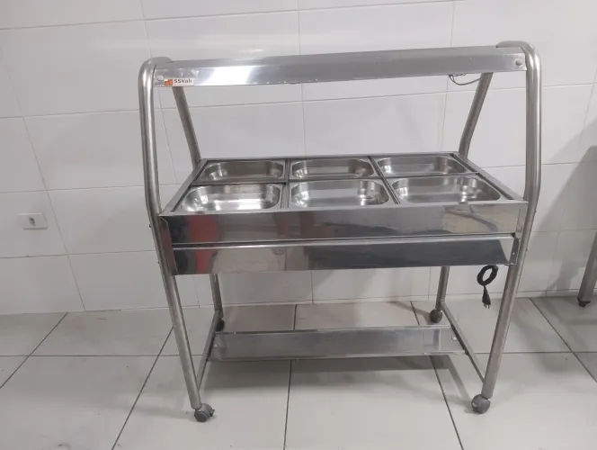 Vendo buffet frio seis cubas, frio aço inox 