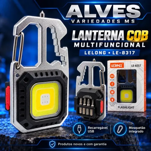 Lanterna Cob Multifuncional