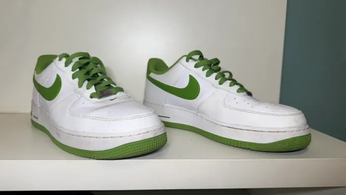 Tênis Nike Air Force 1 Branco e Verde Original Tam. 41