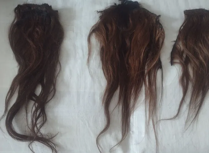 Cabelo humano ondulado