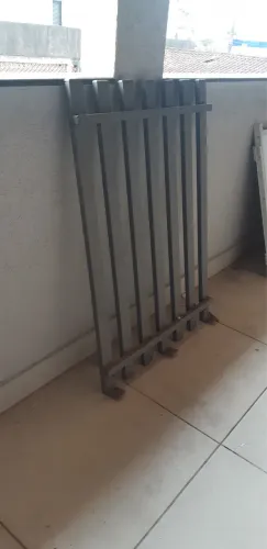 Portão de ferro Galvanizado cor Cinza 70x1,00m