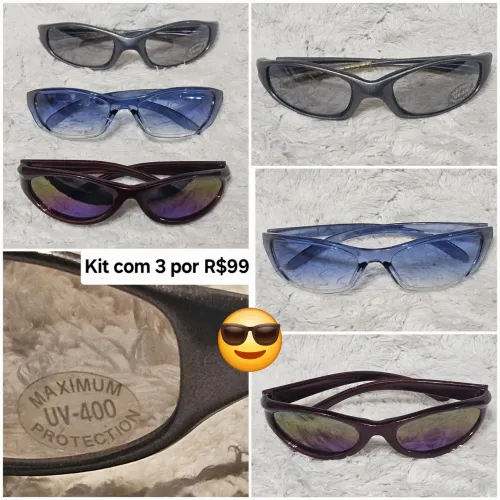 3 Óculos de Sol Proteção UV400 InfantoJuvenil