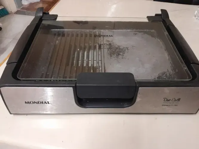 Chapa Due Grill Inox Premium Mondial G-10 com termostato - Funcionando Perfeitamente