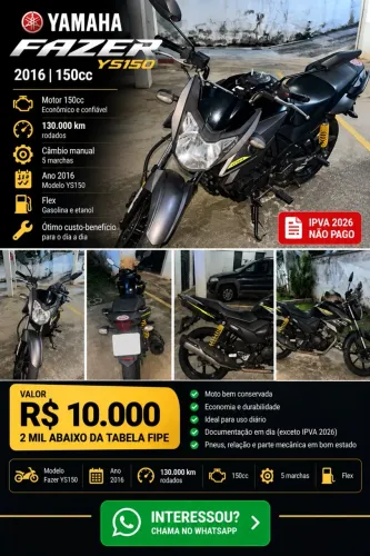 Yamaha Fazer Fz15 150 Flex 2016