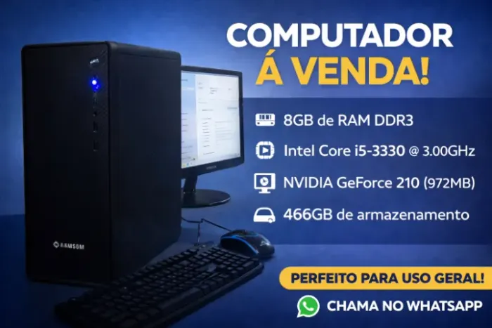 OFERTA ESPECIAL - PC POTENTE PARA TRABALHO E ESTUDOS!