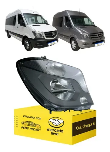 Farol Direito Sprinter 2017 2018 2019 Elétrico C/motor Direito/passageiro
