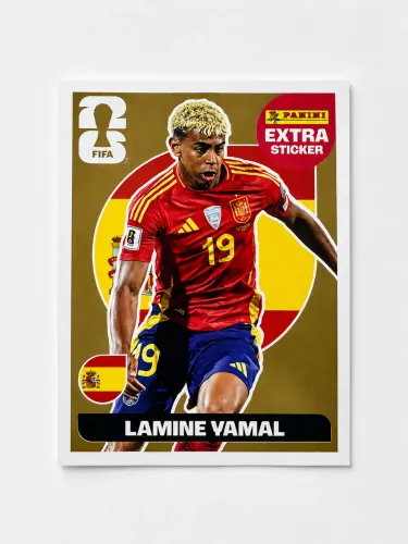 LAMINE YAMAL EXTRA STICKER OURO PANINI COPA 2026