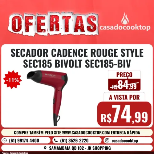 SECADOR CADENCE ROUGE STYLE SEC185 BIVOLT SEC185-BIV 