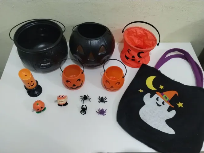 Lote de Decoração Para o Halloween, usados só uma vez