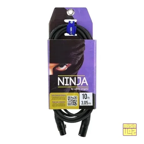 Cabo Santo Angelo Ninja para Microfone XLR Macho XLR Fêmea 3 Metros