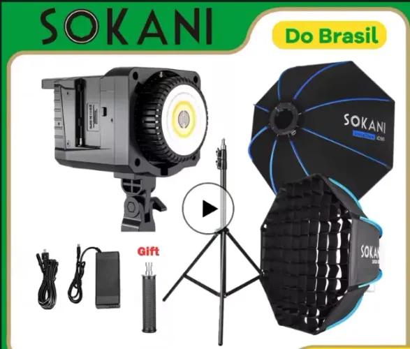Sokani X100 RGB Bicolor 100W LED / tripé / soft completo
