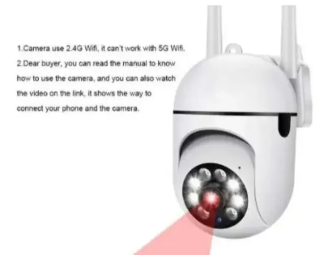 Câmera Visão Noturna Wifi 360 Graus