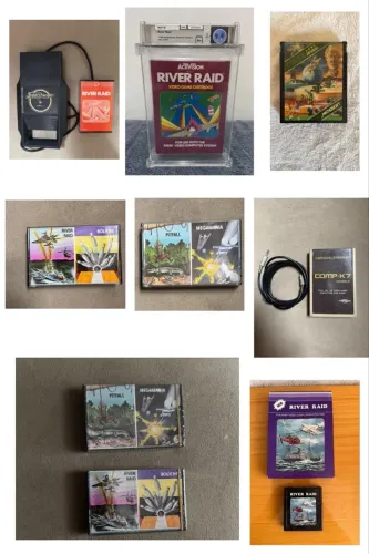 Lote Itens Atari, Splice Vision, Onyx Júnior, Canal 3 e River Raid.