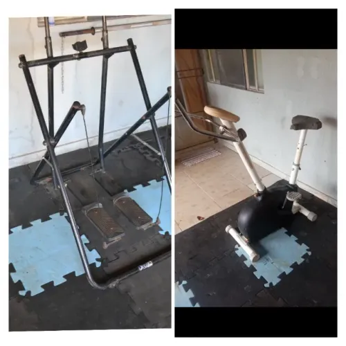 Bicicleta ergométrica e simulador de caminhada 