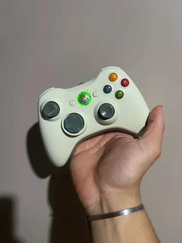 CONTROLE ORIGINAL XBOX 360 SEM FIO (BRANCO)