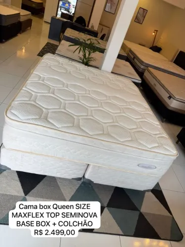 Cama box Queen MAXFLEX SEMINOVA TOP - entrego!
