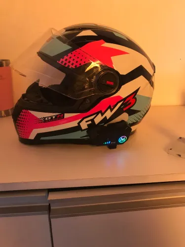 Capacete fw3 com intercomunicador