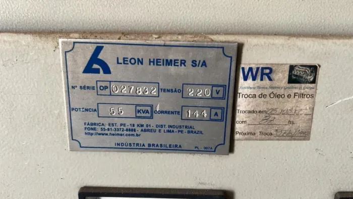 Gerador Perkins 55 kVA Trifásico - Usado