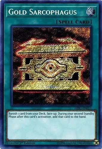 Yugioh!!! Gold Sarcophagus HISU-PT051 Secret Rare