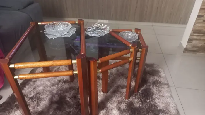 3 jogos de mesinha para centro de sala 