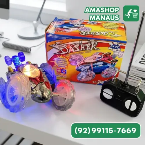 Carrinho Controle Remoto Acrobacia 360 Graus Com Luzes