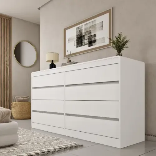 Cômoda Urban 8 Gavetas para Quartos Modernos