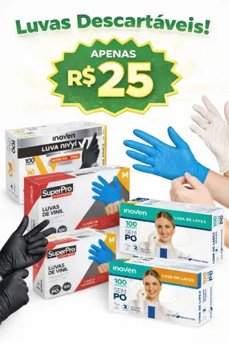 Luvas descartáveis 