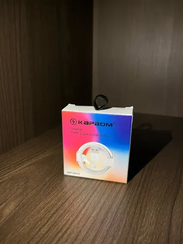 Cabo USB Tipo C (Type-C) Kapbom Original - Novo na Caixa