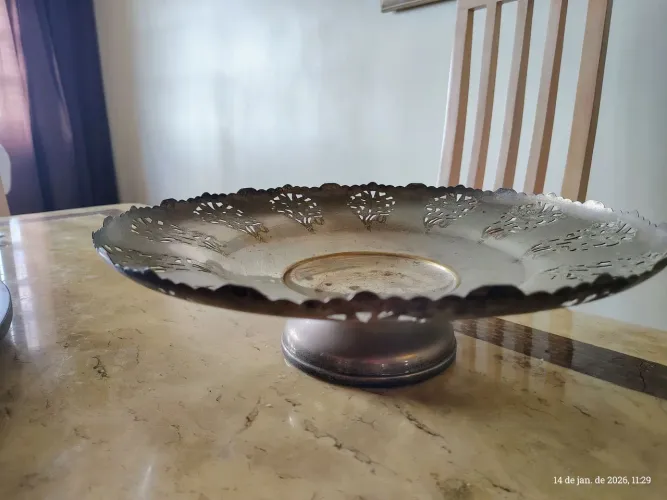 Fruteira com Banho de Prata - Linda, Elegante e Bem Conservada