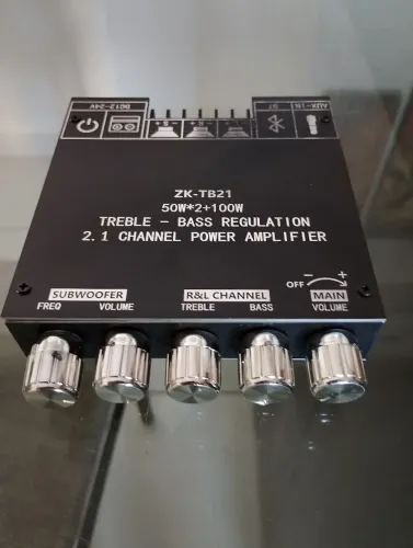 Amplificador 200watts RMS para som zk-tb21 saída para subwoofer  bluetooth Philco amvox 