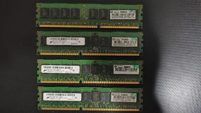 RAM 32GB (4x8GB) DDR3 ECC HP Micron - Xeon - X79 - Servidor