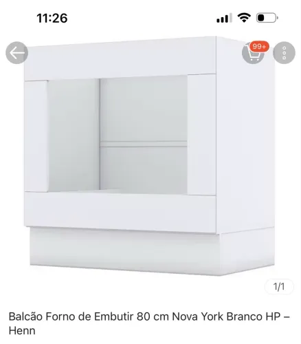 Armário de embutir forno elétrico