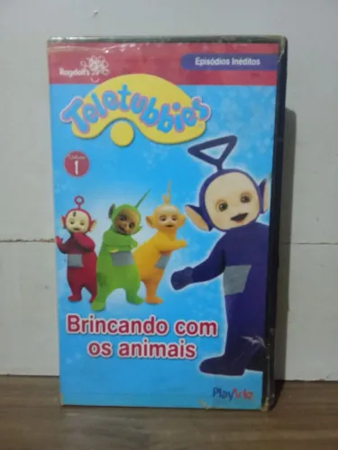 Vhs filme Teletubbies brincando com os animais