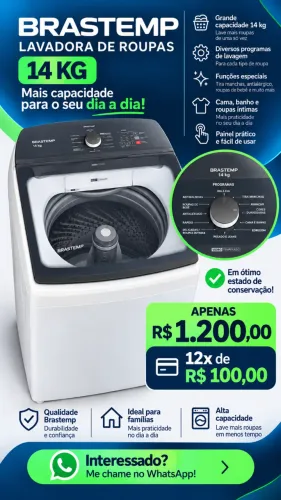 Máquina de Lavar 14kg Brastemp
