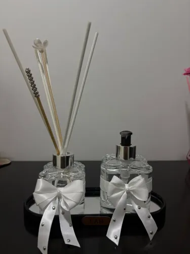 Kit Saboneteira + Difusor Bordô