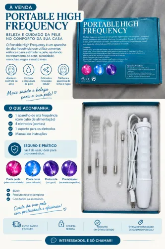 Aparelho de Estética com 4 Eletrodos - Usado ( em perfeito estado)