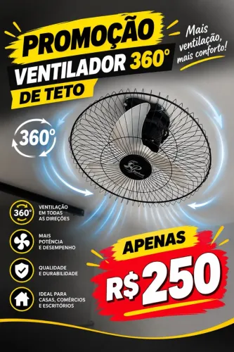 Ventilador de teto 360º
