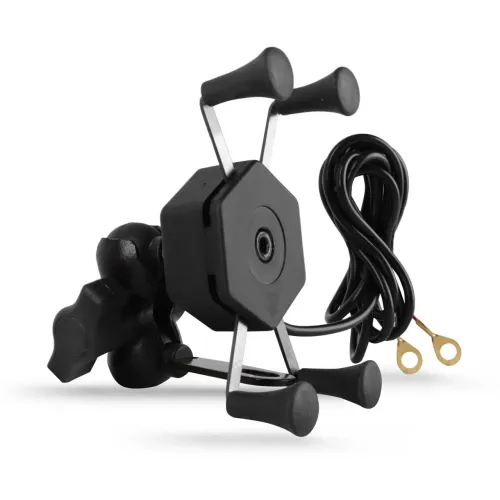 Suporte de celular para moto com carregador 