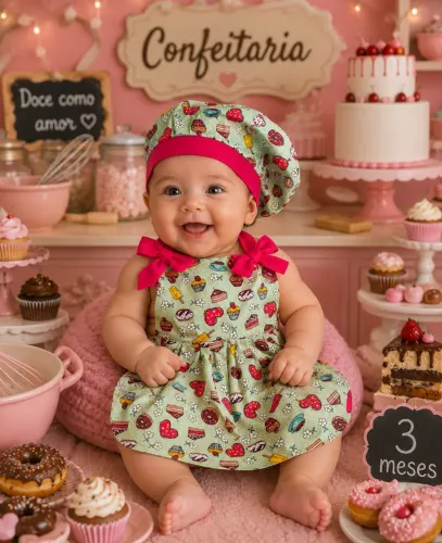 Kit mesversario confeitaria 