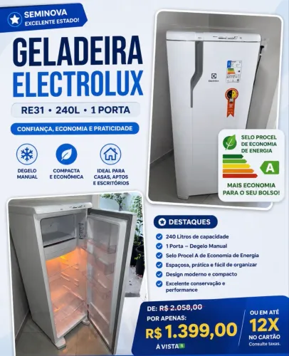 geladeira electrolux 240 Litros