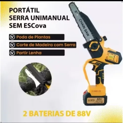 MOTO SERRA COM 2 BATERIAS