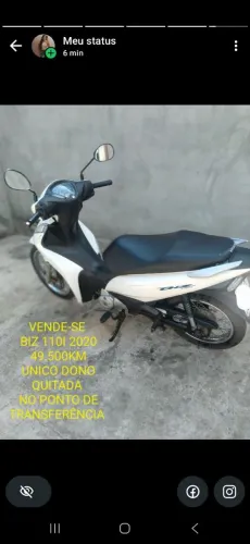 VENDO MOTO BIZ 110I BRANCA