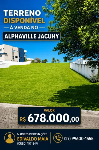 Terreno Residencial, 678 m², à venda por R$ 678.000 - Alphaville Jacuhy - Serra/ES