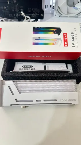 SUPORTE DE PLACA DE VIDÊO COOLMOON VERTICAL BRANCO