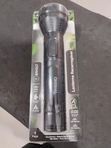 Lanterna Recarregável Original Line LED 3W 130 Lumens Alta Potência - Nova