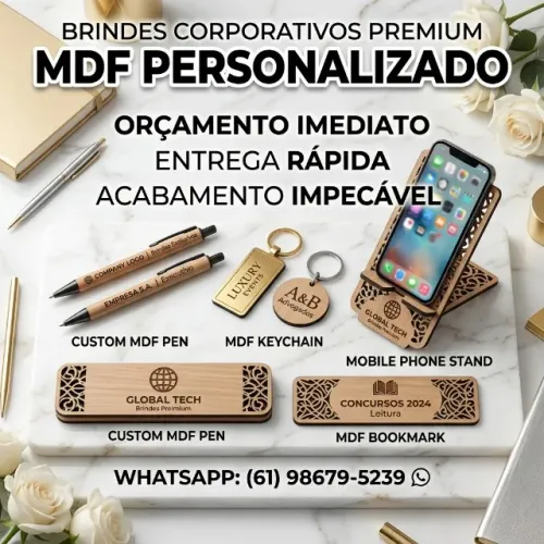 Corte E Gravação A Laser Em MDF - Orçamento Rápido E Preço Justo Brindes Corporativos MDF