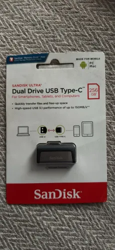 SanDisk 256GB Ultra Dual Drive USB Tipo-C - USB-C, USB 3.1 - SDDDC2-256G-G46