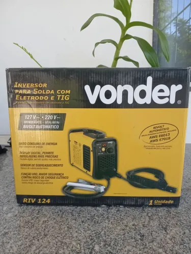 Máquina de Solda Vonder RIV 124 Bivolt Nova Eletrodo e TIG Profissional